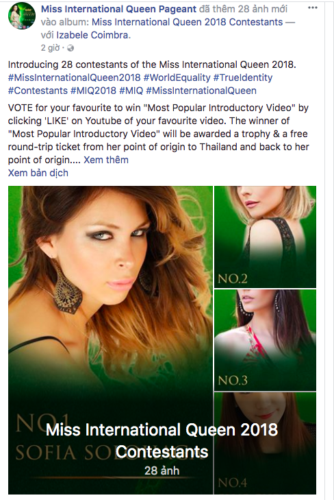 Hoa hậu Chuyển giới Quốc tế vừa khởi động, Hương Giang đã được ủng hộ nồng nhiệt với lượng bình chọn áp đảo